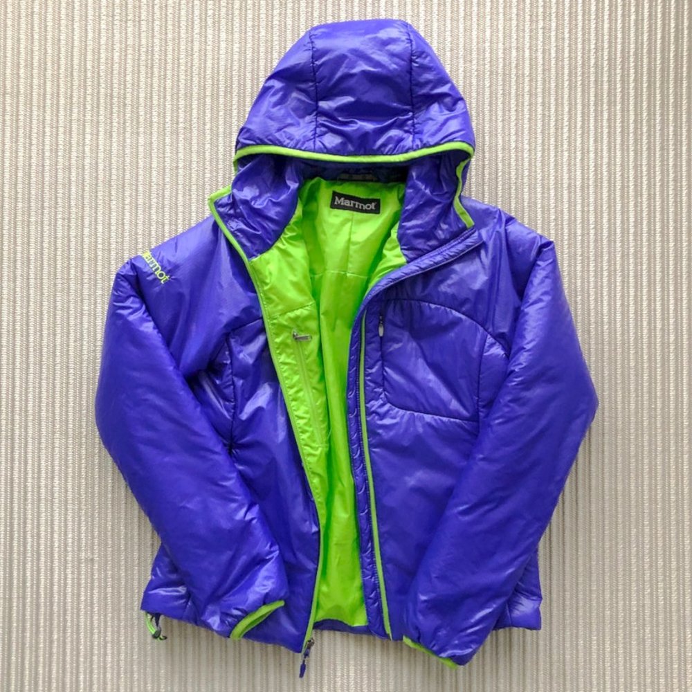 Marmot Purple Lightweight Full Zip Puffer Jacket